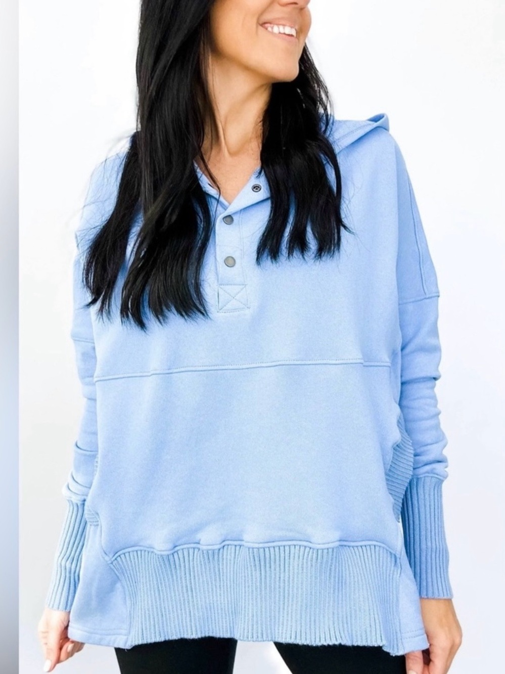 ⚡️BUCKETLIST  Navy Blue Hoodie Pullover